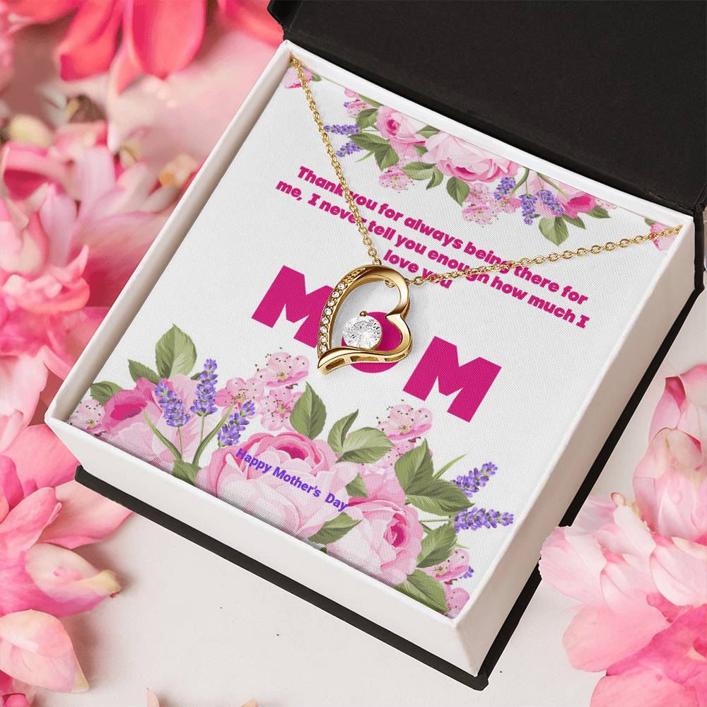 Thank You Mom For Always Being There Forever Love Necklace