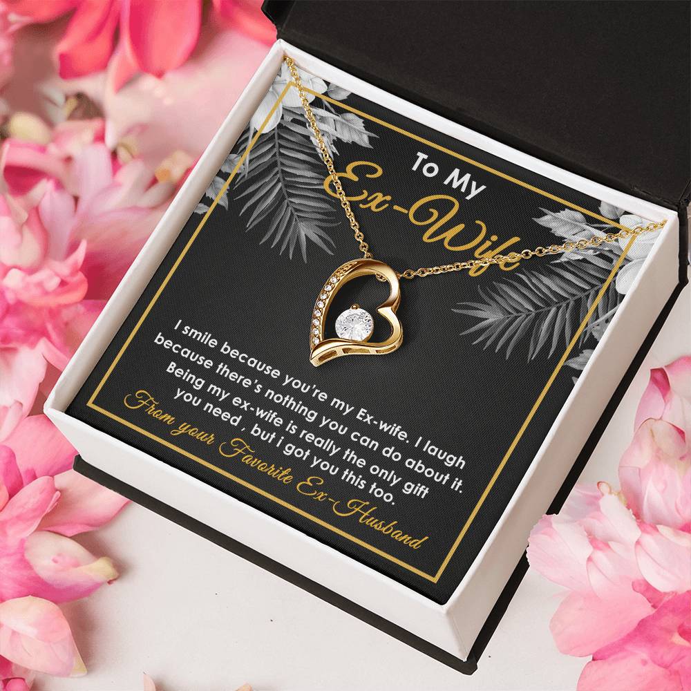 To My Exwife Funny Gift For Exwife Exwife Birthday Christmas Jewelry Gifts Forever Love Necklace