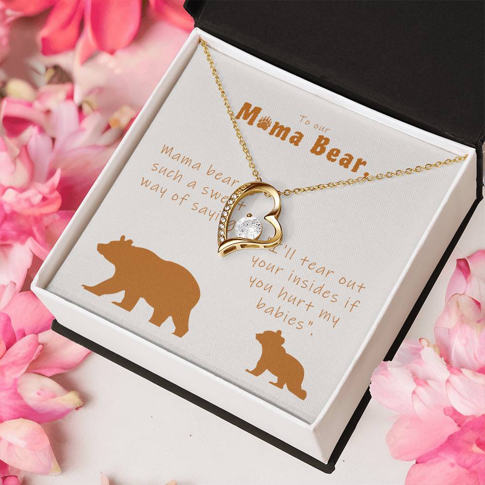 Mama Bear Forever Love Necklace With Message Card Forever Love Necklace