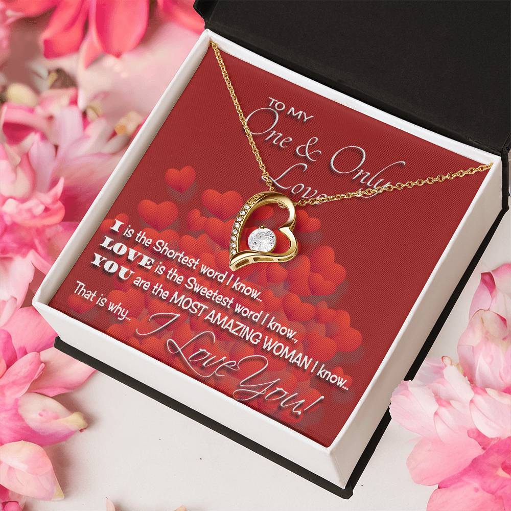 To My One And Only Love Necklace Forever Love Necklace