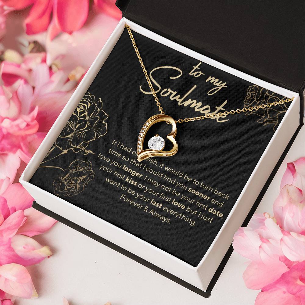 Soulmate Heart Necklace Gift Forever Love Necklace