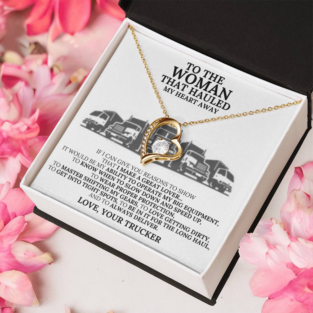 Trucker Reason That He Makes A Great Lover Necklace Gift 1 Forever Love Necklace