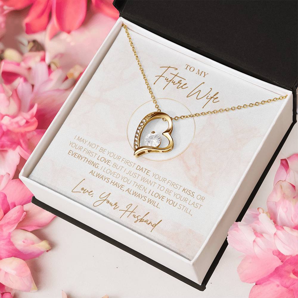 Diamond Heart Necklace  Gift For Future Wife  Gift For Her Forever Love Necklace