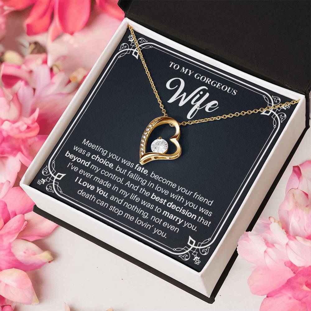 To My Gorgeous Wife 1 Forever Love Necklace