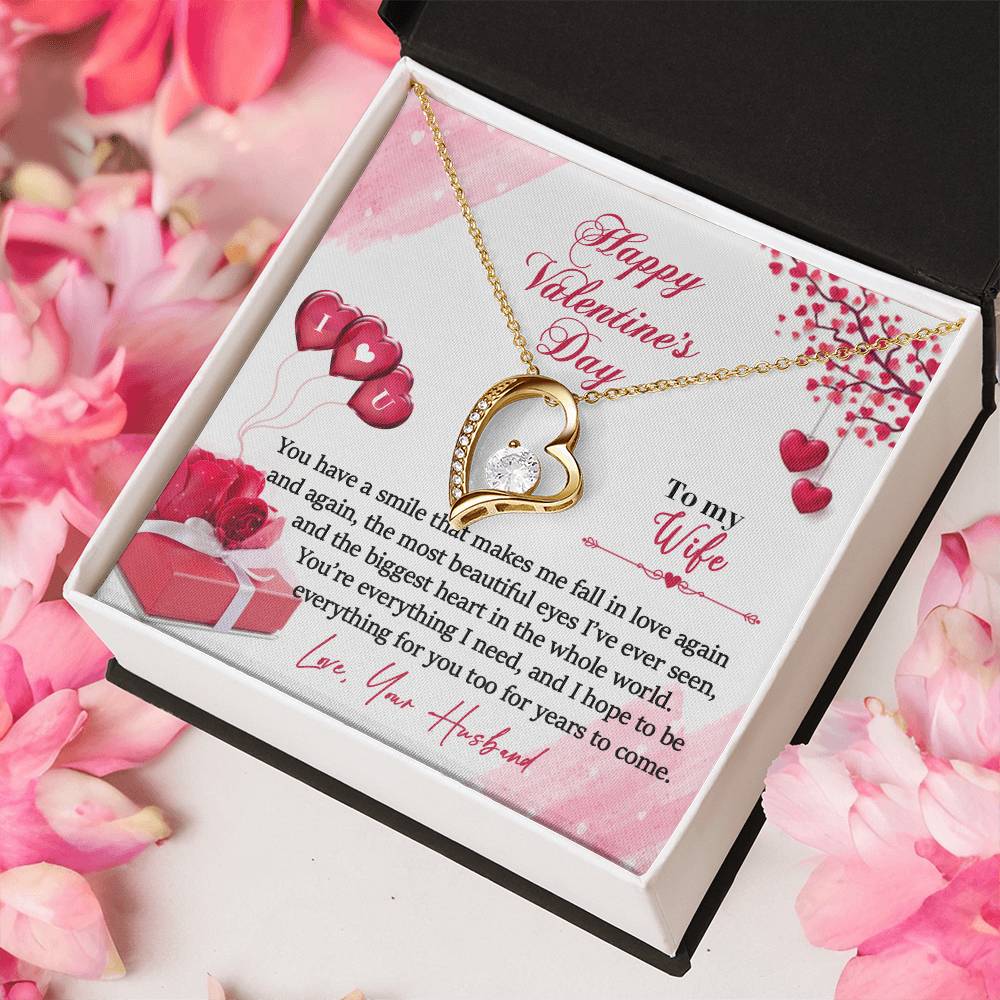 To My Wife - I Love You Forever Love Necklace