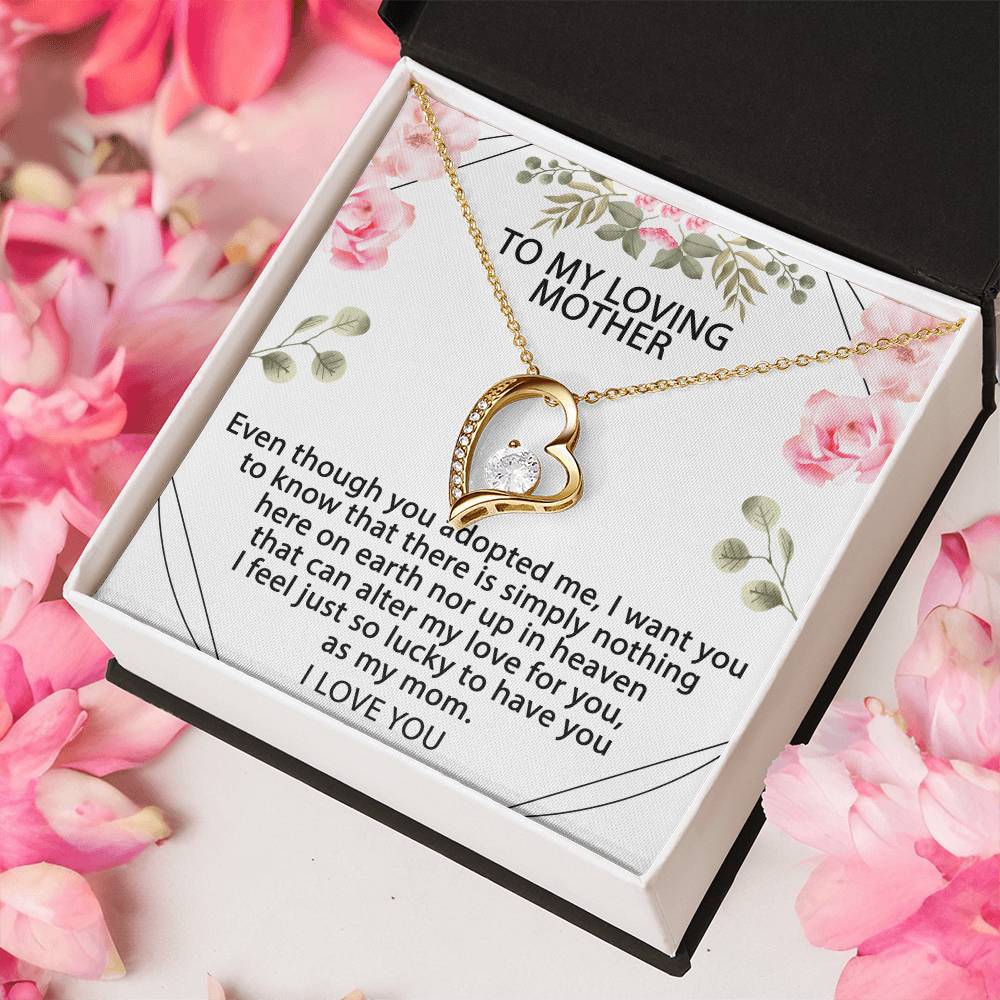To My Loving Mother I Love You Forever Love Necklace