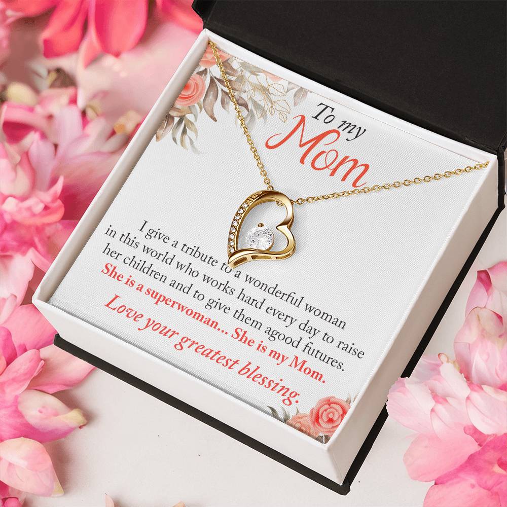 Customize Gift To My Mom Necklace Birthday Valentines Gift To My Mother Mom Necklace To My Mom Necklace To My Mom Mom Birthday Forever Love Necklace