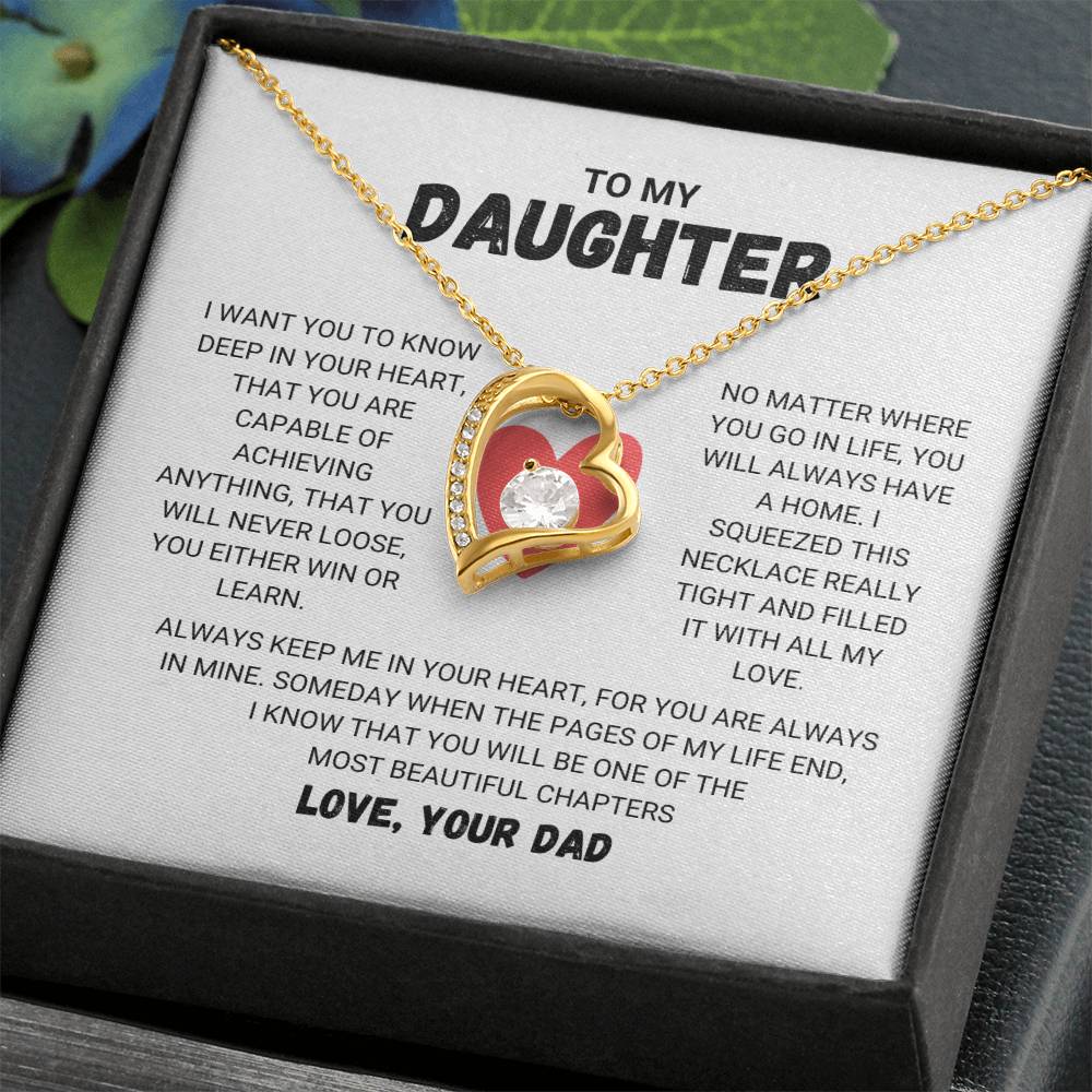 To My Daughter - Forever Love Necklace Forever Love Necklace