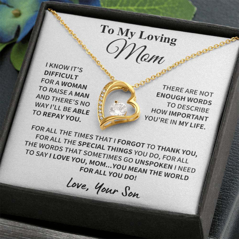 Loving Mom Gift Forever Love Necklace
