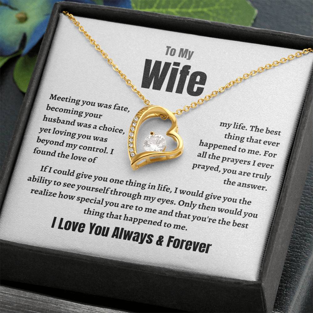 Wife Forever Love Necklace  Meeting  You Was Fate   Perfect Gift For Her! Forever Love Necklace