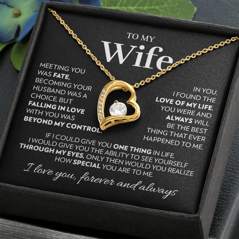 Gift For Wife - Love Of My Life - White Forever Love Necklace Forever Love Necklace