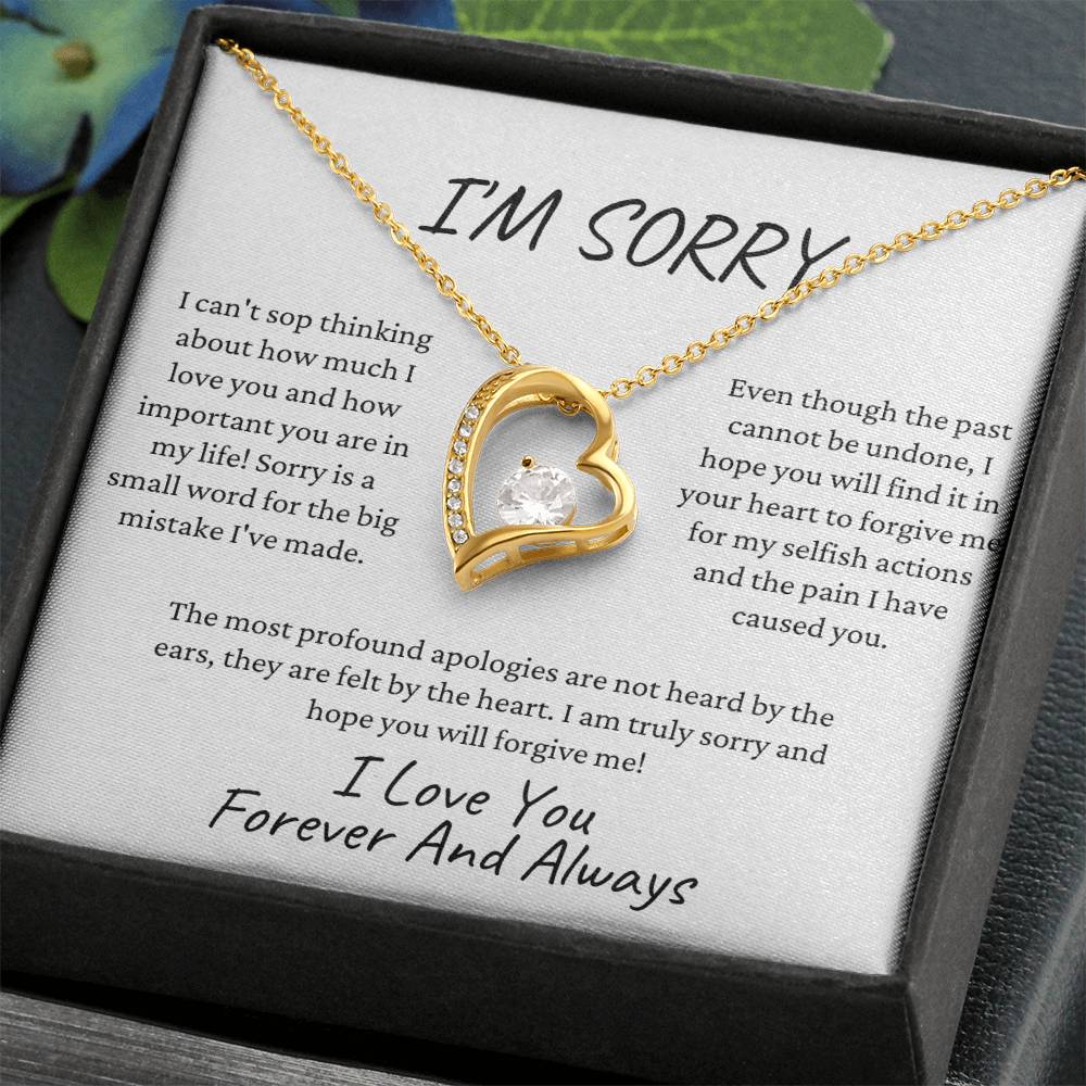 I'M Sorry Forever Love Necklace Forever Love Necklace