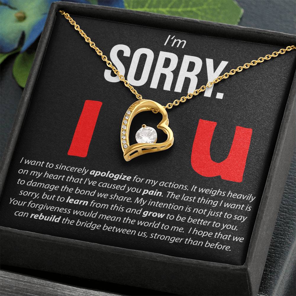 I'M Sorry. I Love You - Forever Love Necklace Forever Love Necklace