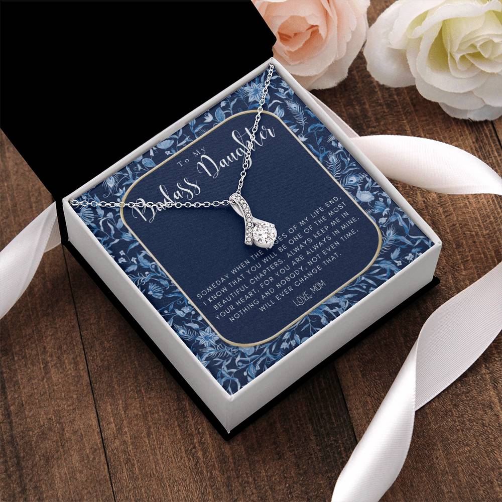 Badass Daughter Gift To My Daughter Necklace From Mom Grown Up Daughter Gift From Mom Gift For Daughter From Mom Daughter's Birthday Alluring Beauty Necklace