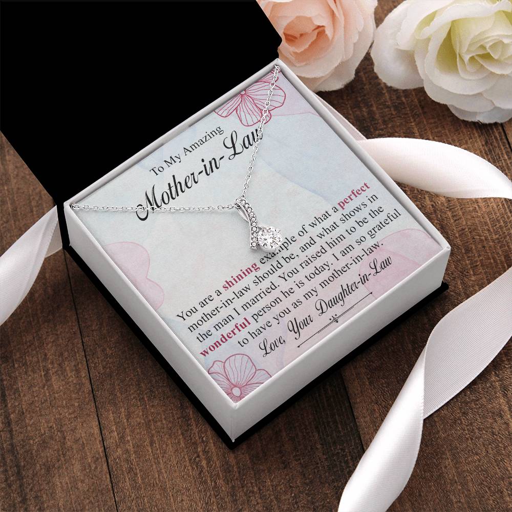 To My Amazing Mother-In-Law Alluring Beauty Necklace