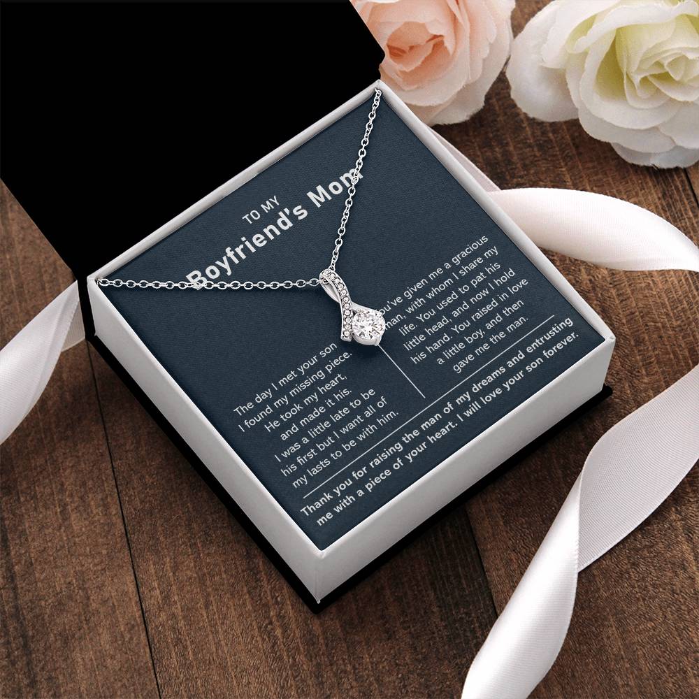 To My Boyfriend&#39;s Mom - Thank You For Raising The Man Of My Dreams - Necklace Alluring Beauty Necklace
