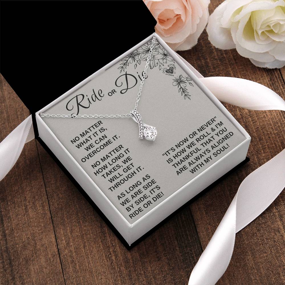 Ride Or Die Pendant For My Soulmate Alluring Beauty Necklace