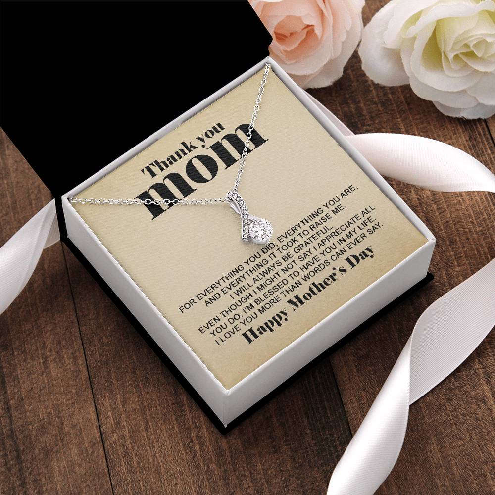 Thank You Mom - Happy Mother&#39;s Day Necklace Alluring Beauty Necklace
