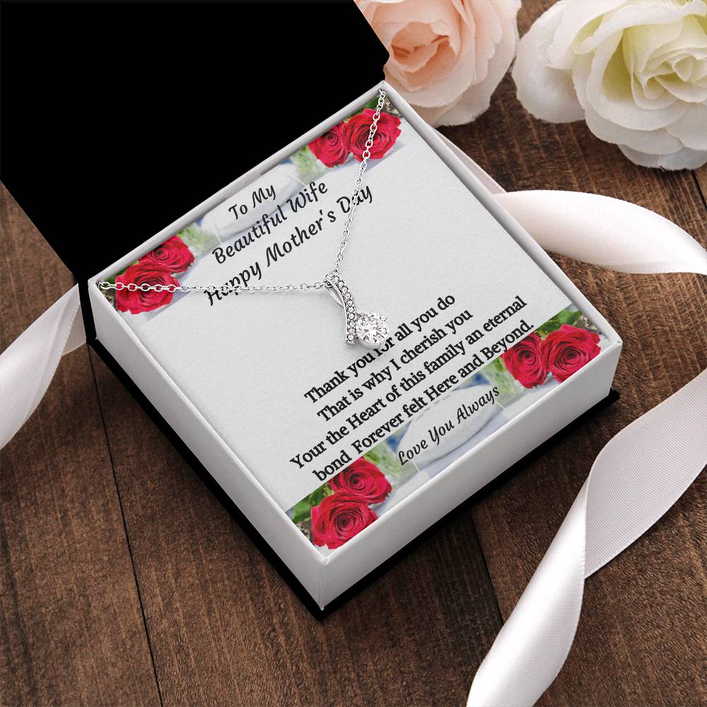 To My Beautiful Wife - Happy Mother&#39;s Day - Necklace Alluring Beauty Necklace