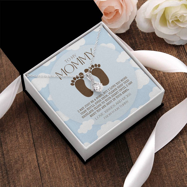 Baby Shower Gift New Mommy Necklace Pregnant Wife Gift To My Mommy I May Just Be A Bump But I Love You More Alluring Beauty Necklace
