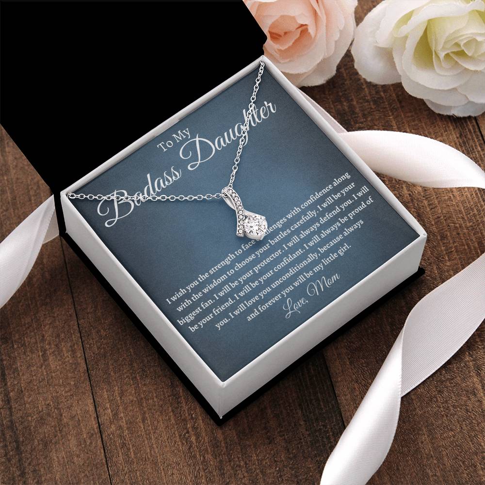 To My Badass Daughter - Will Be My Little Girl Alluring Beauty Necklace