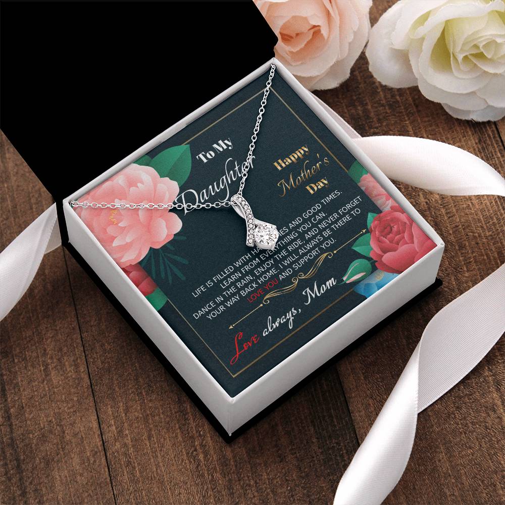 To My Daughter - Happy Mother&#39;s Day - Gift For Daughter New Mom Necklace Daughter Gift For Happy Mother&#39;s Day Alluring Beauty Necklace