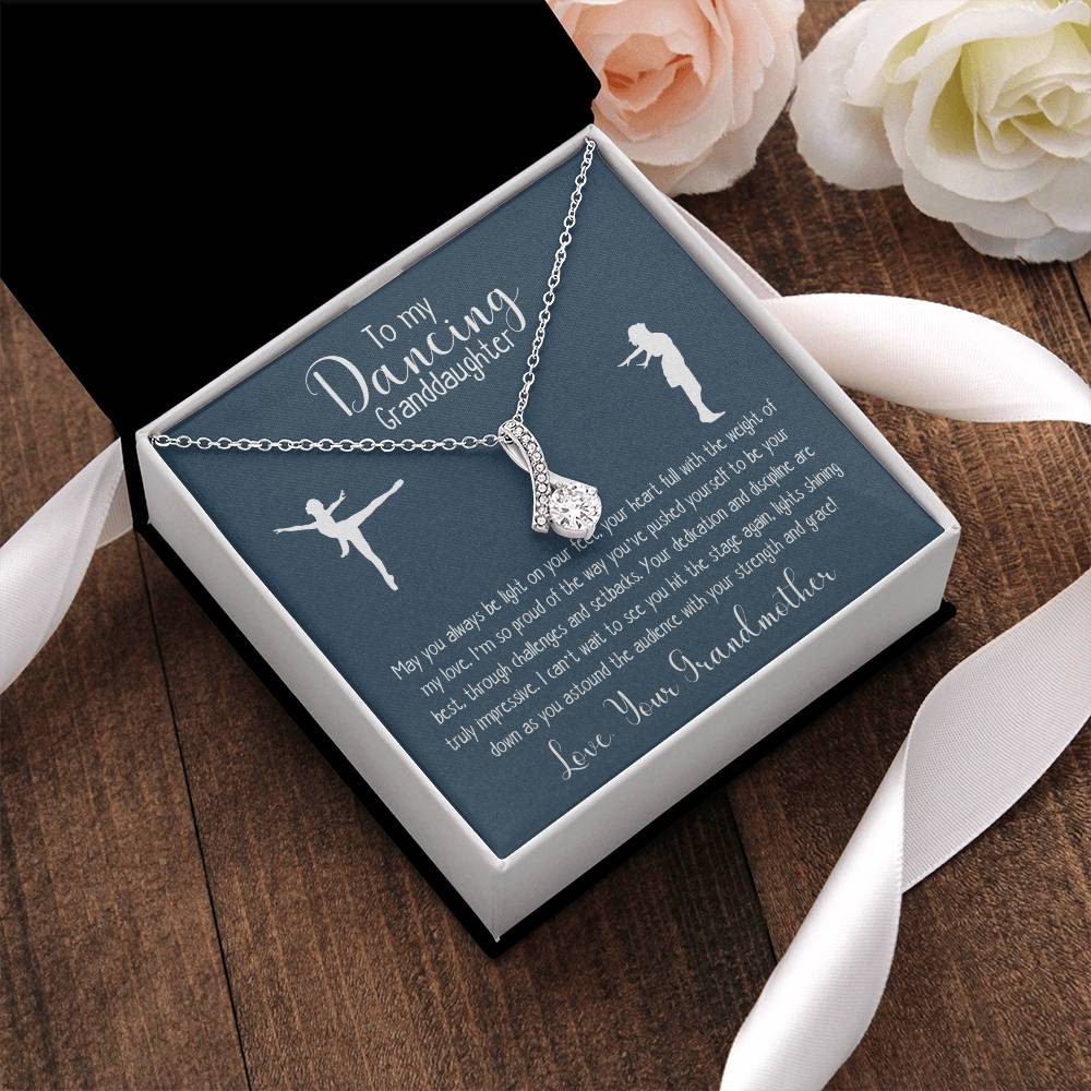 To My Dancing Granddaughter - Gift For Tap Dancer Folk Dancer Dance Enthusiast Alluring Beauty Necklace