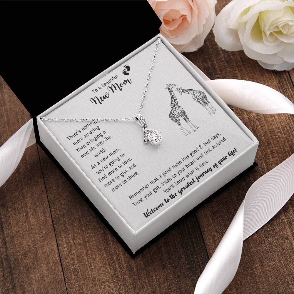 The Most Meaningful Gift For A New Mom - Giraffe Necklace New Mom Mother&#39;s Day Gift First Time Mom Gift New Mom Gift Jewelry Gift For New Mom Necklace