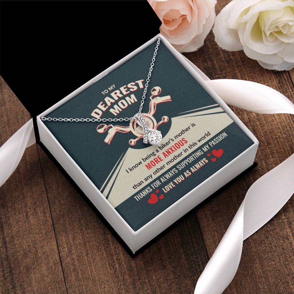 Biker&#39;s Mother Gift - Supporting My Passion - The Alluring Beauty Necklace Alluring Beauty Necklace