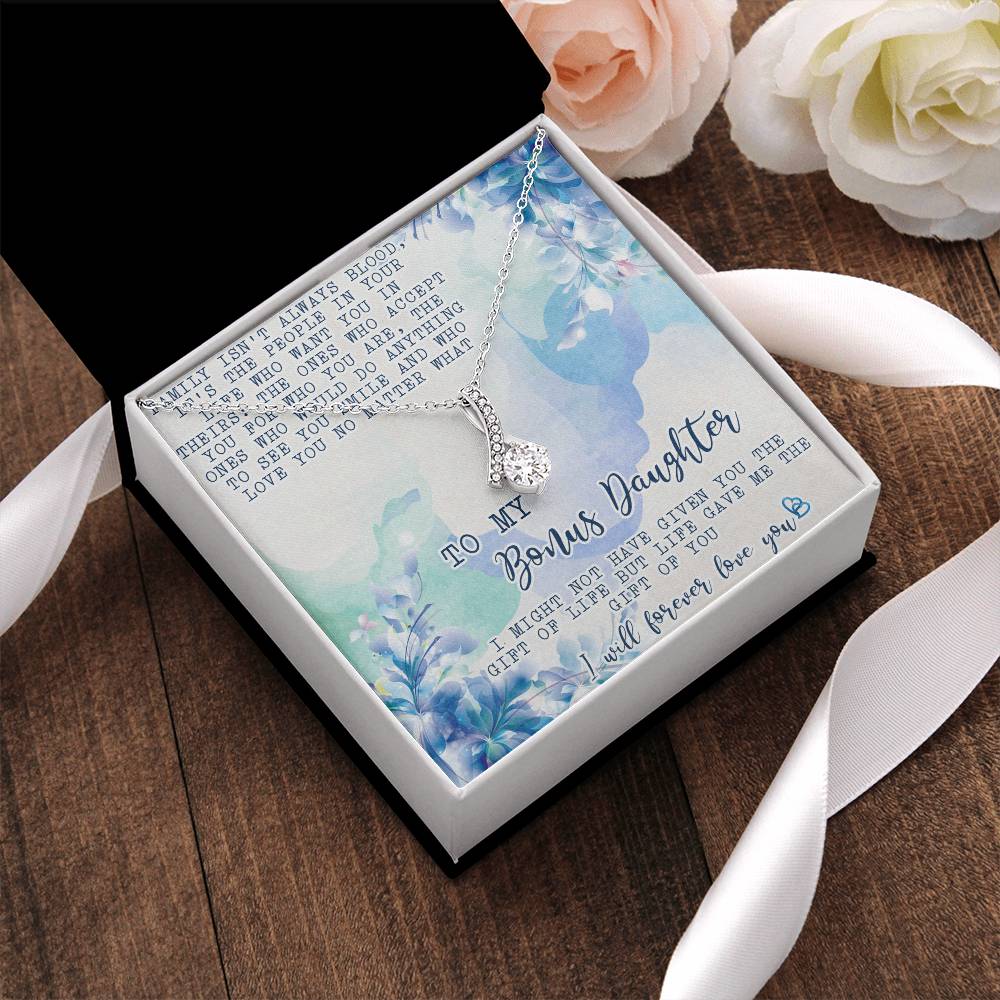 Stepdaughter Necklace Gift Customize Bonus Daughter Necklace Alluring Beauty Necklace For Stepdaughter Daughter In Law Necklace Gifts Alluring Beauty Necklace