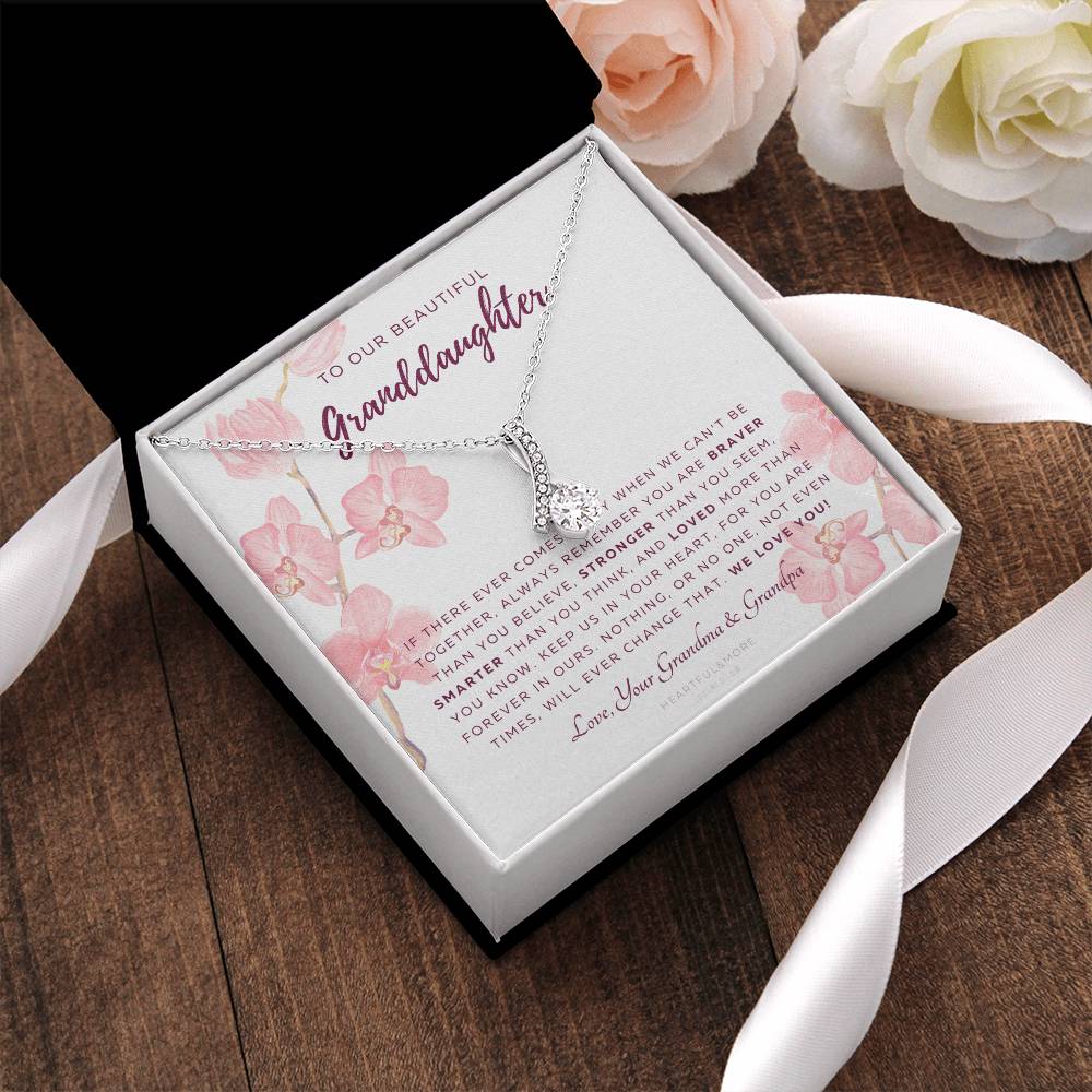 Alluring Beauty Necklace Gift For Granddaughter From Grandma &amp; Grandpa To Our Granddaughter Live Your Dreams Birthday Graduation Christmas Alluring Beauty Necklace