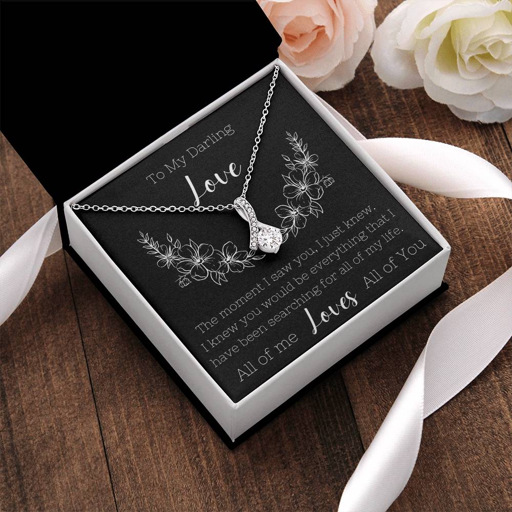 To My Darling Love - Necklace For Her Pendant For Love Anniversary Gift Birthday Gift Alluring Beauty Necklace