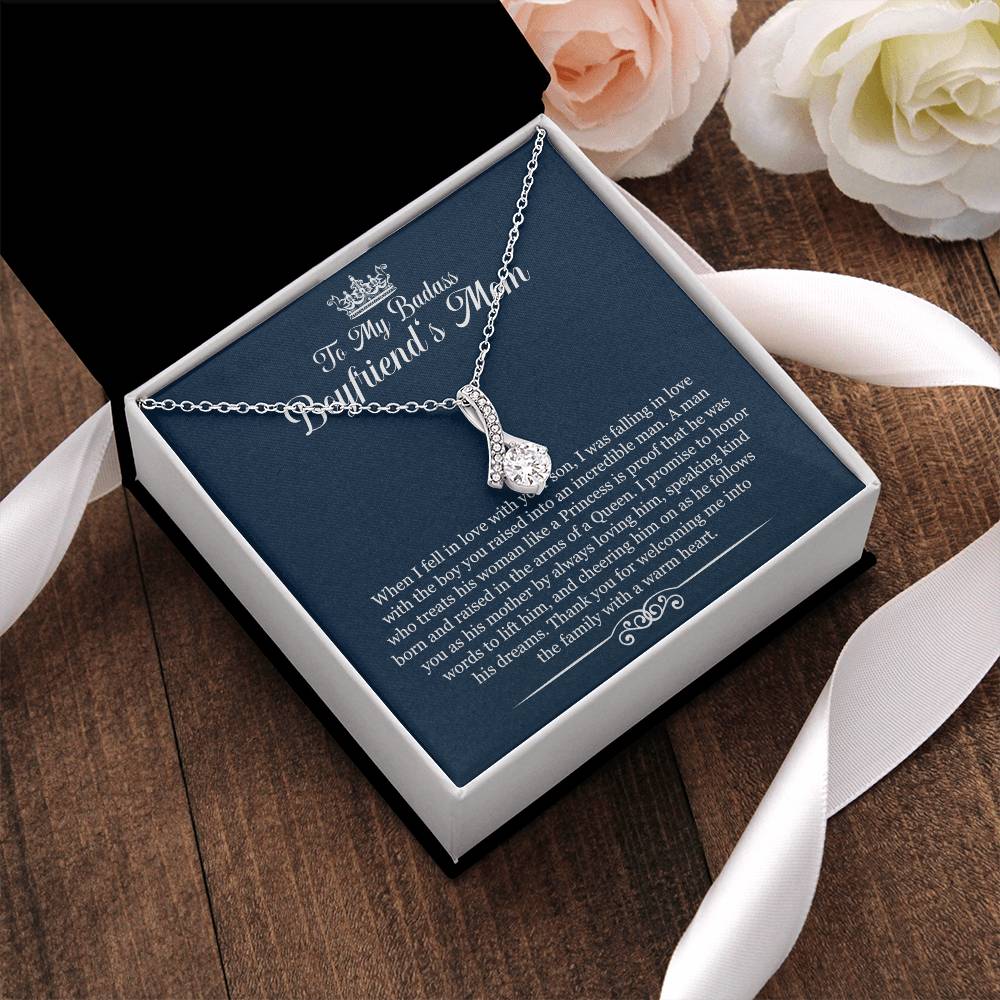 To My Badass Boyfriend’S Mom Necklace Alluring Beauty Necklace