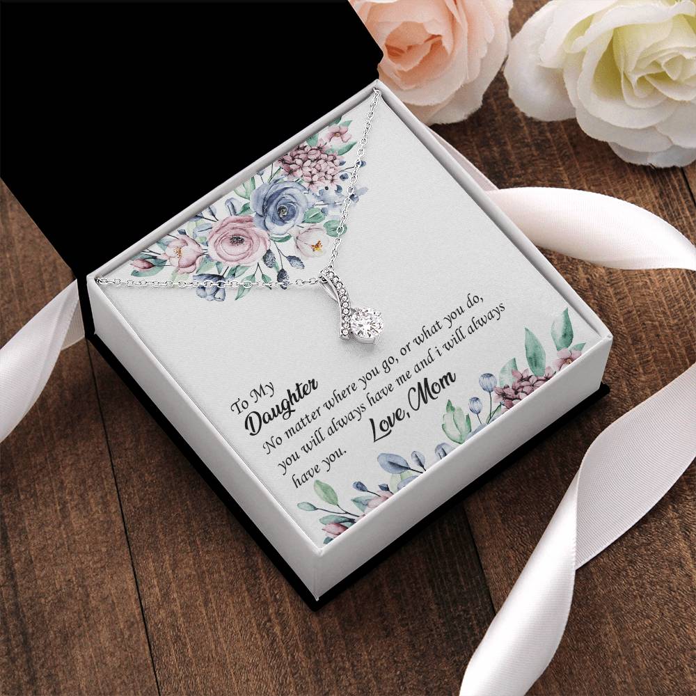 To My Daughter - Alluring Beauty Necklace Daughter Birthday Gift From Mom Christmas Gift Daughter Gift From Mom Anniversary Alluring Beauty Necklace