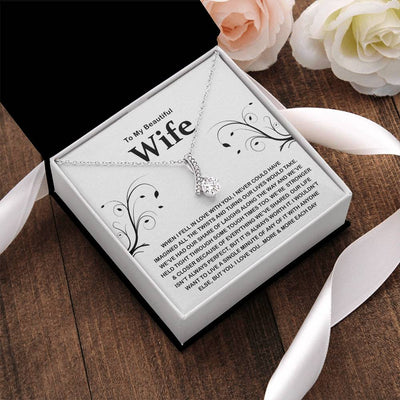 To My Beautiful Wife - Heart Melt Message  Alluring Necklace❤️ Alluring Beauty Necklace