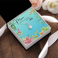 Mom Thanks For Putting Up With All My Sht - Ribbon Necklace - Happy Mother's Day Alluring Beauty Necklace