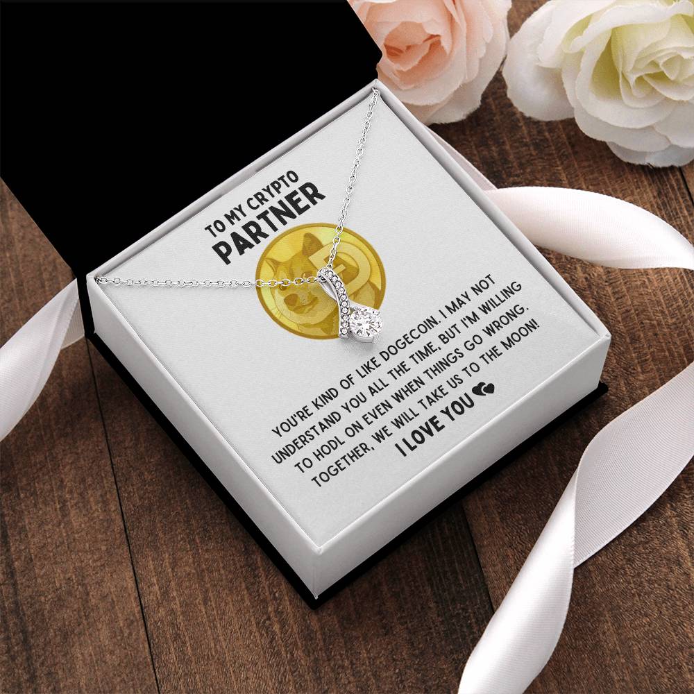 To My Crypto Partner - Doge To The Moon - Alluring Beauty Necklace Alluring Beauty Necklace