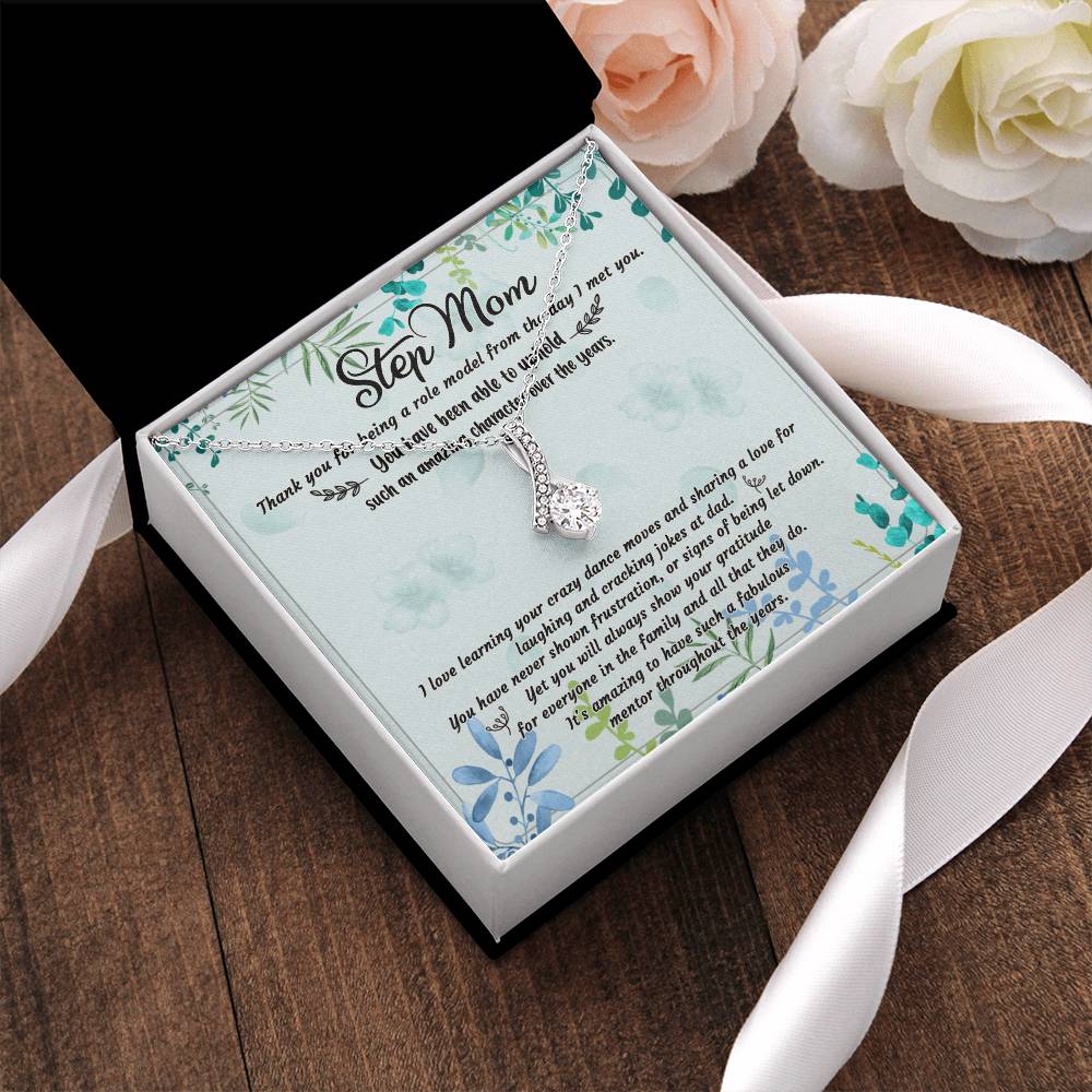 Step Mom Thank You For Being A Role D318 Alluring Beauty Necklace