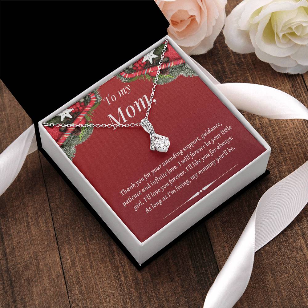 Christmas Gift To Mom - Will Forever Be Your Little Girl. I&#39;ll Love You Forever I&#39;ll Like You For Always Alluring Beauty Necklace