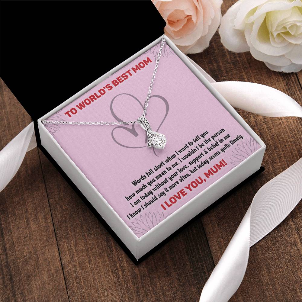 The World Best Mom -  Alluring Beauty Necklace Alluring Beauty Necklace