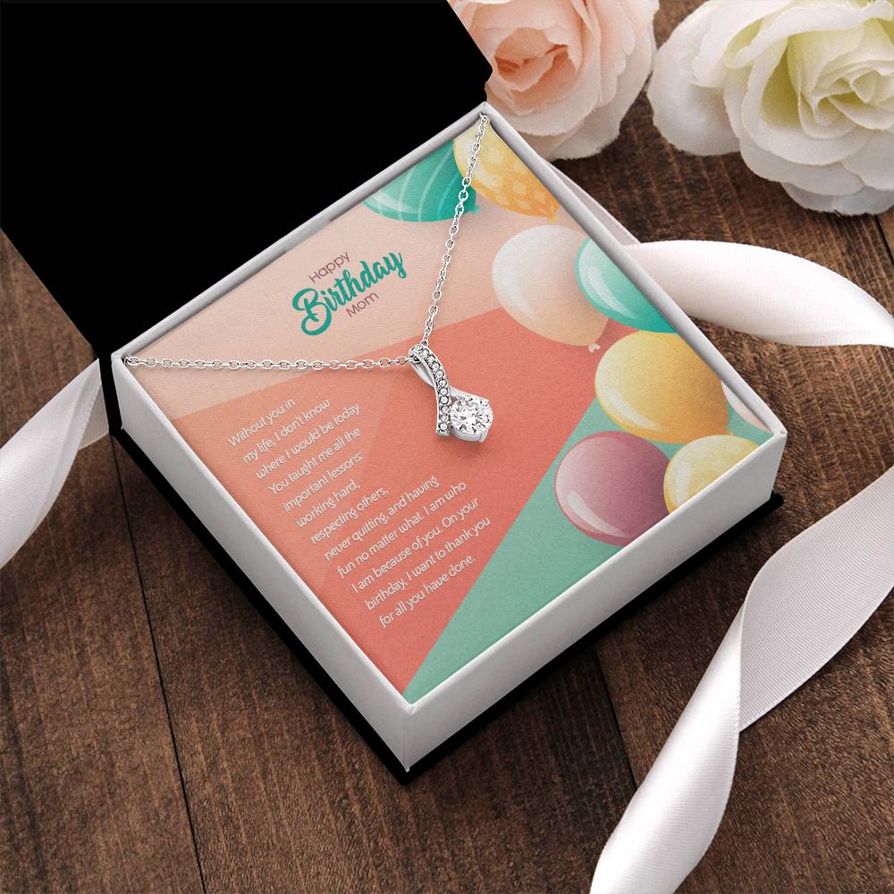 Birthday Edition Thank You Mom! For All You&#39;ve Done - Alluring Necklace Alluring Beauty Necklace