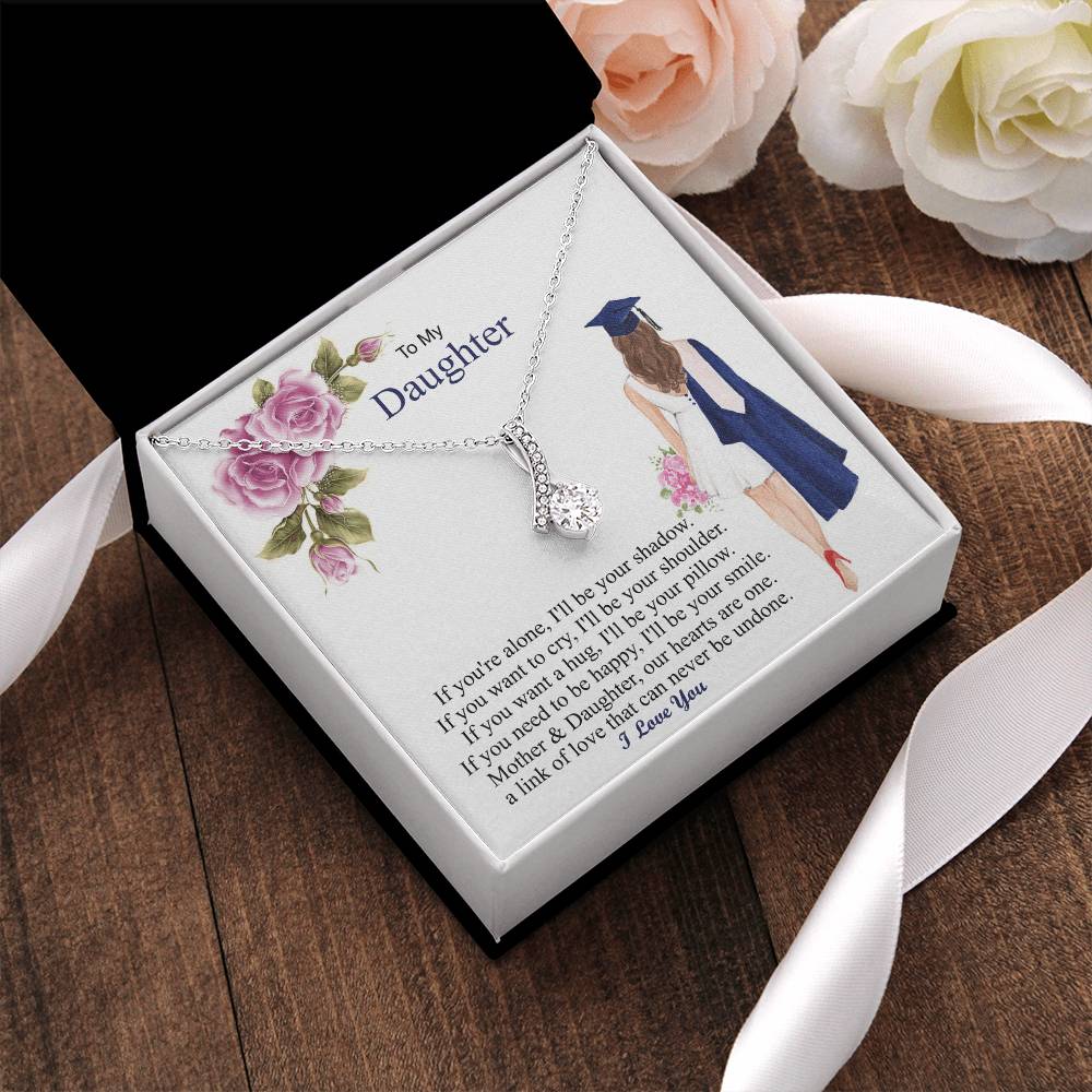 Mother &amp; Daughter Our Hearts Are One College High School Elementary School Senior Graduation Compass Graduation Gifts For Her Alluring Beauty Necklace