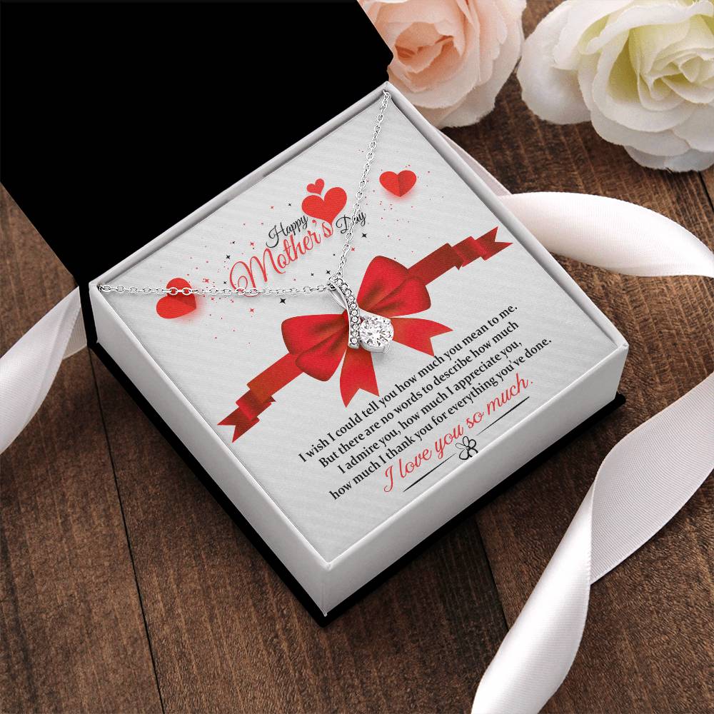 Mom Thank You For Everything You've Done Necklace Alluring Beauty Necklace
