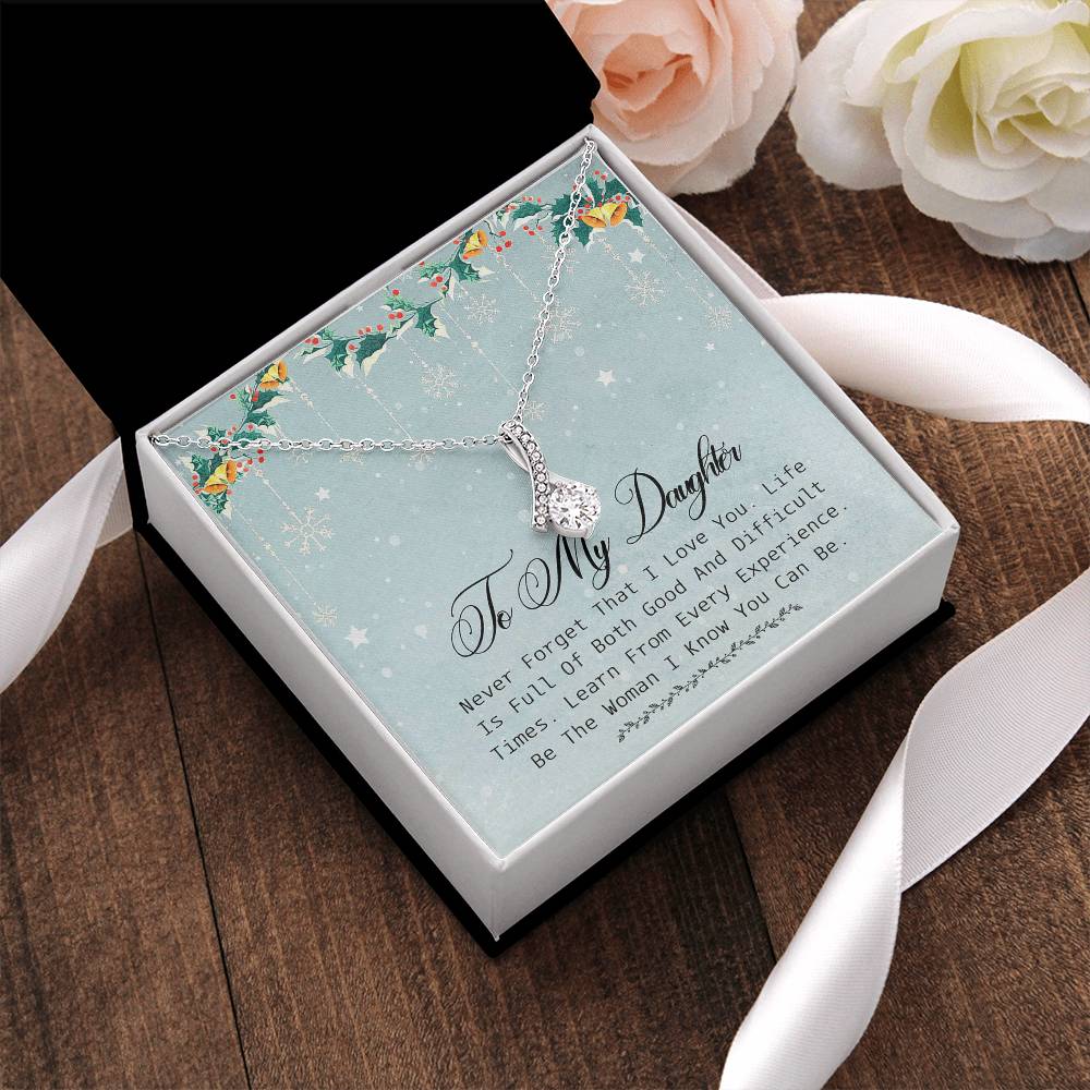 Mom To Daughter Alluring Beauty Necklace Gift -  Daughter Birthday Gift Daughter Jewelry Daughter Necklace Alluring Beauty Necklace