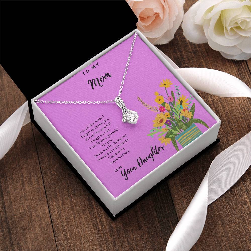 To Mom A Tribute Necklace Alluring Beauty Necklace