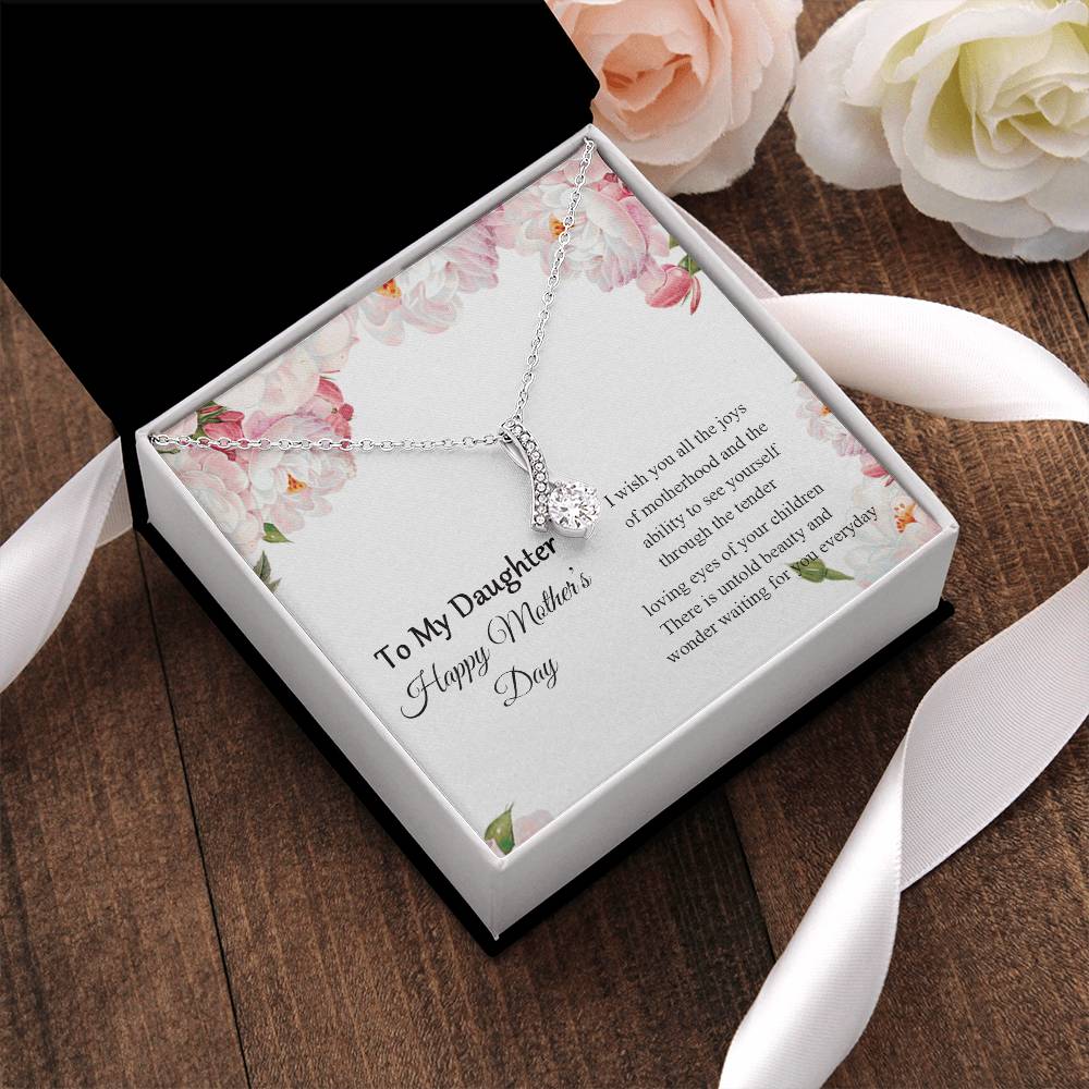 To My Daughter - Happy Mother&#39;s Day - Gift For Daughter - Mothers Day Gift From Daughter Mom Gift From Son Mom Necklace Alluring Beauty Necklace
