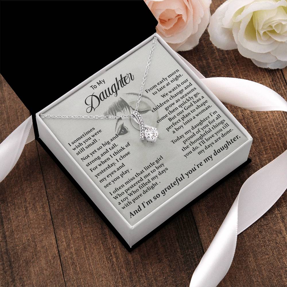 To My Daughter - Love Mom  Alluring Necklace💓 Alluring Beauty Necklace
