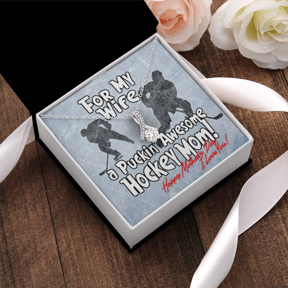 Puckin&#39; Awesome Hockey Mom Alluring Beauty Necklace