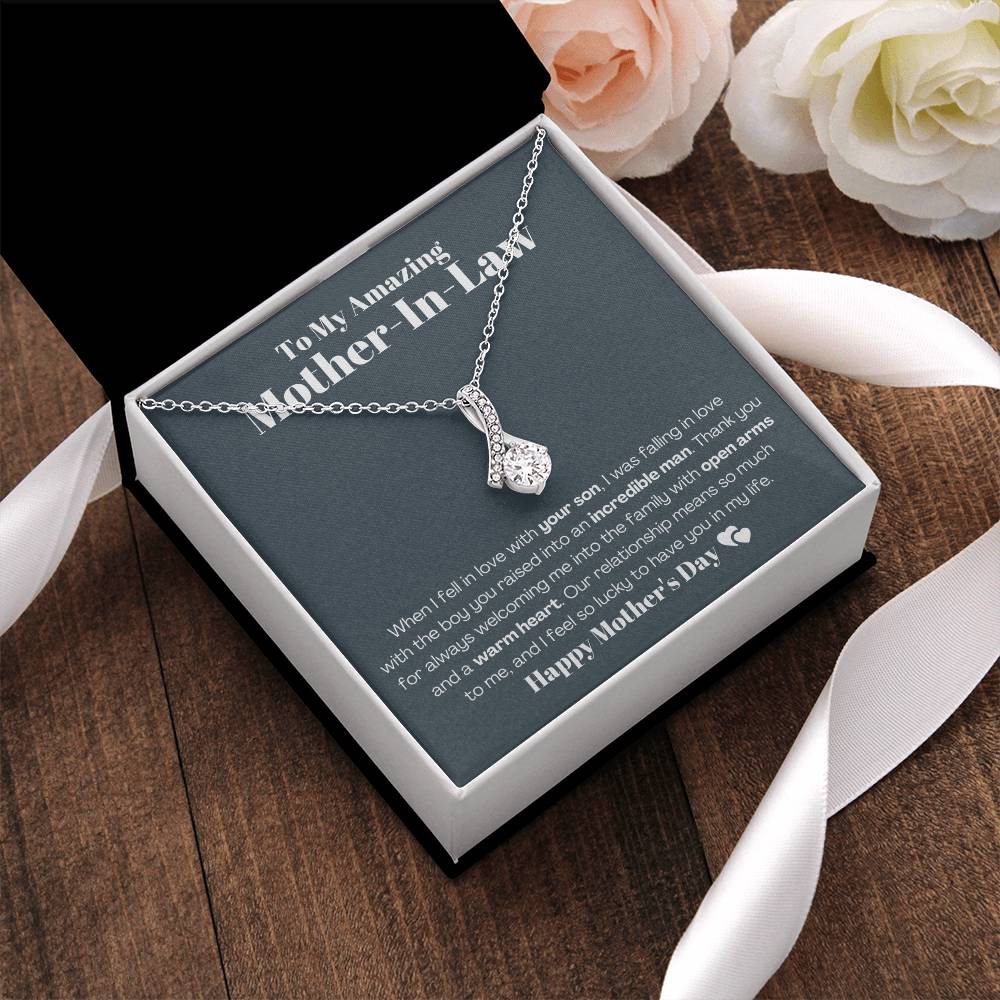 To My Amazing Mother-In-Law - Lucky To Have You - Alluring Beauty Necklace Alluring Beauty Necklace