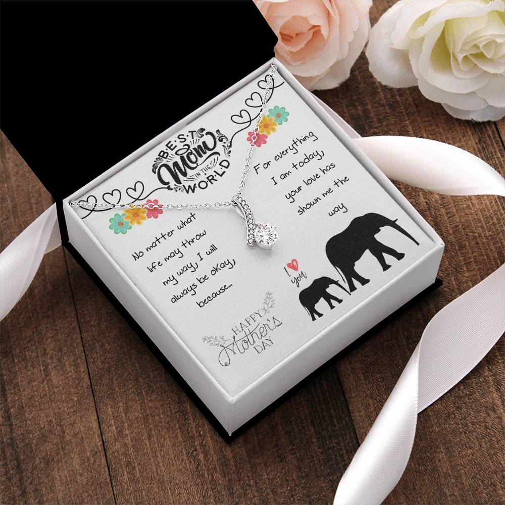 Best Mom In The World Happy Mother&#39;s Day Alluring Beauty Alluring Beauty Necklace